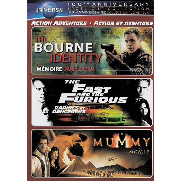 The Bourne Identity, The Fast And The Furious, The Mummy Triple Feature DVD - Picture 2 of 3